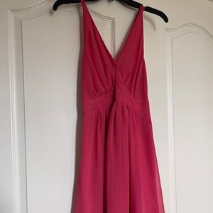 mid length pink summer dress